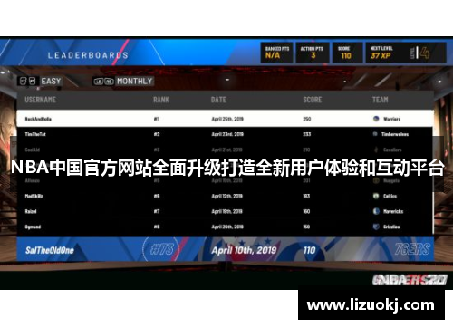 NBA中国官方网站全面升级打造全新用户体验和互动平台